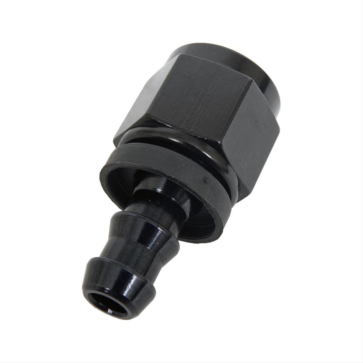 Fragola -8AN x 3/8 (-6) Push-Lite End Straight - Black