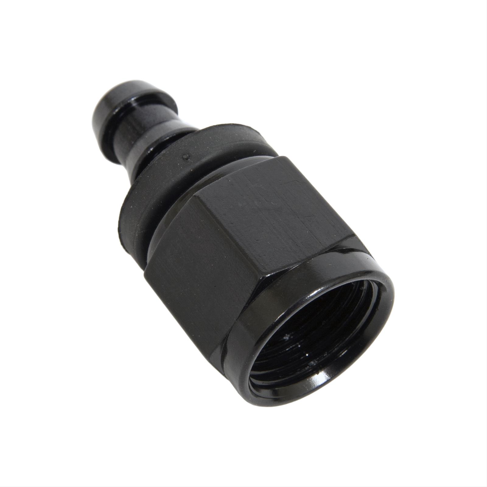 Fragola -8AN x 3/8 (-6) Push-Lite End Straight - Black