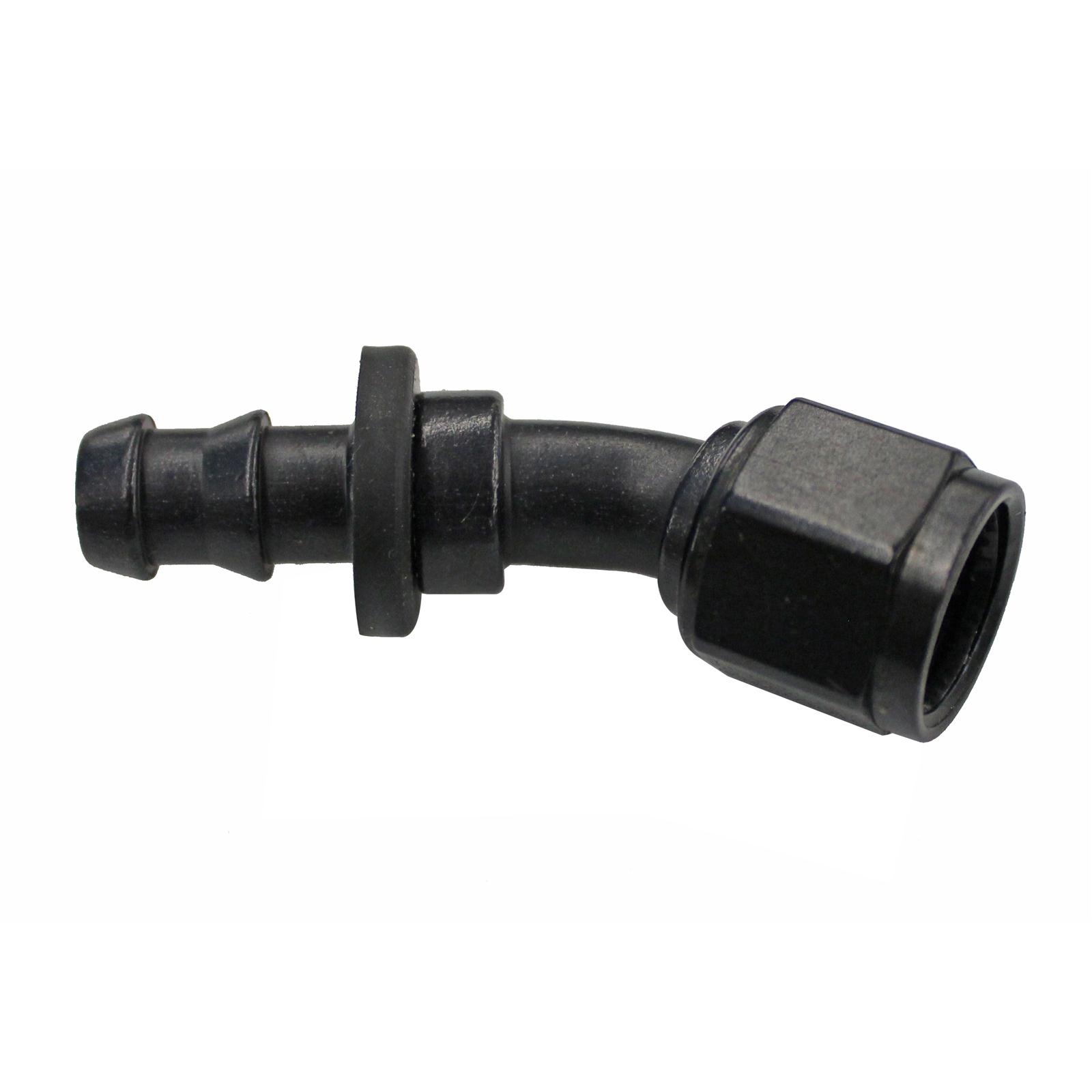 Fragola -8AN Push-Lite End 30 Degree - Black