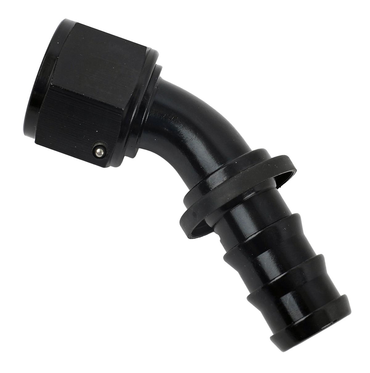 Fragola -12AN Push-Lite End 45 Degree - Black