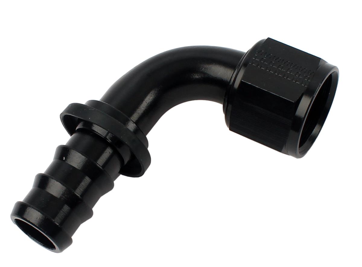 Fragola -12AN Push-Lite End 90 Degree - Black