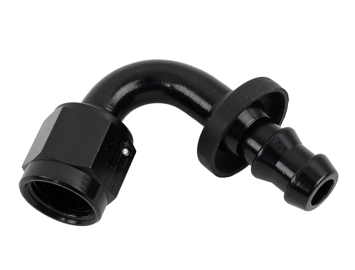 Fragola -6AN Push-Lite End 120 Degree - Black