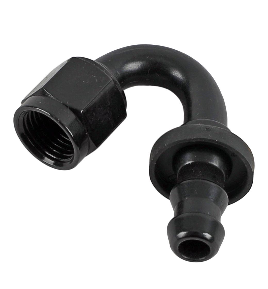 Fragola -6AN Push-Lite End 150 Degree - Black