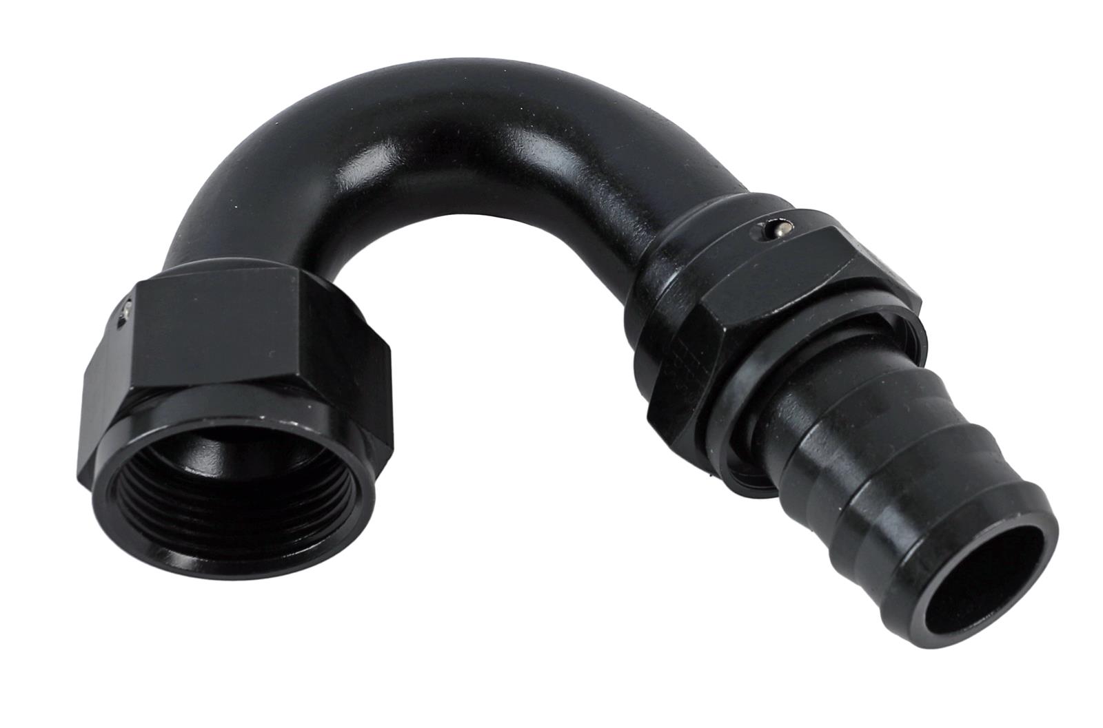 Fragola -16AN Push-Lite End 150 Degree - Black