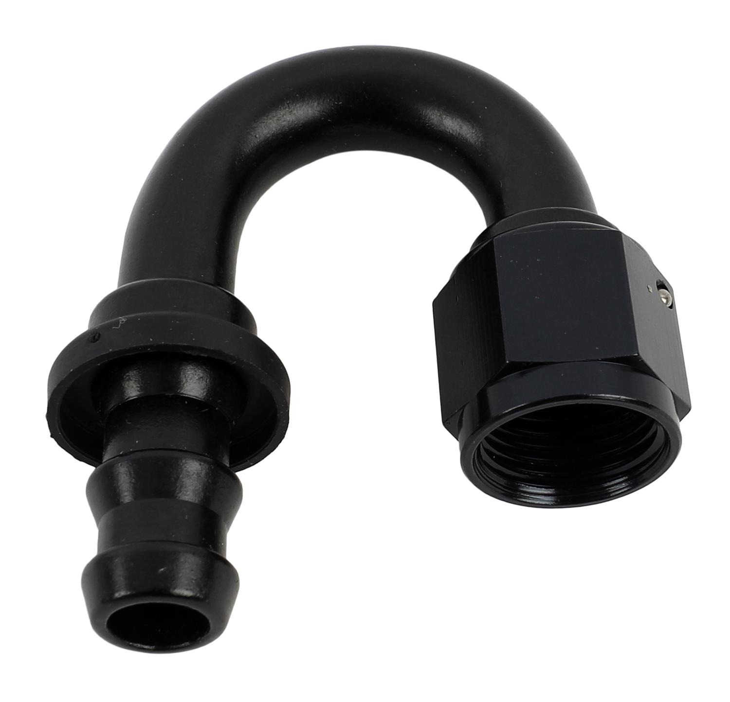 Fragola -8AN Push-Lite End 180 Degree - Black
