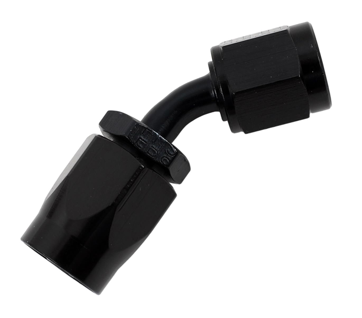 Fragola -4AN x 45 Degree Pro-Flow Hose End - Black