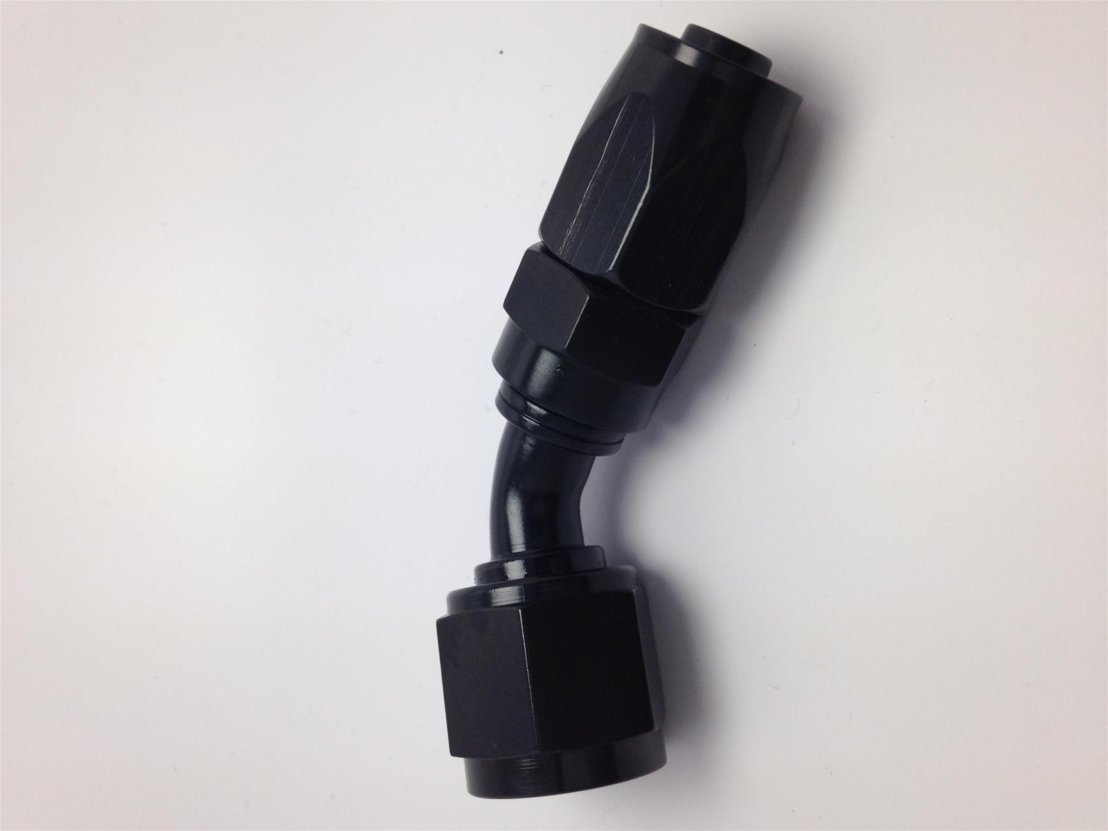 Fragola -16AN Fem x -12AN Hose 45 Degree Reducing Hose End - Black