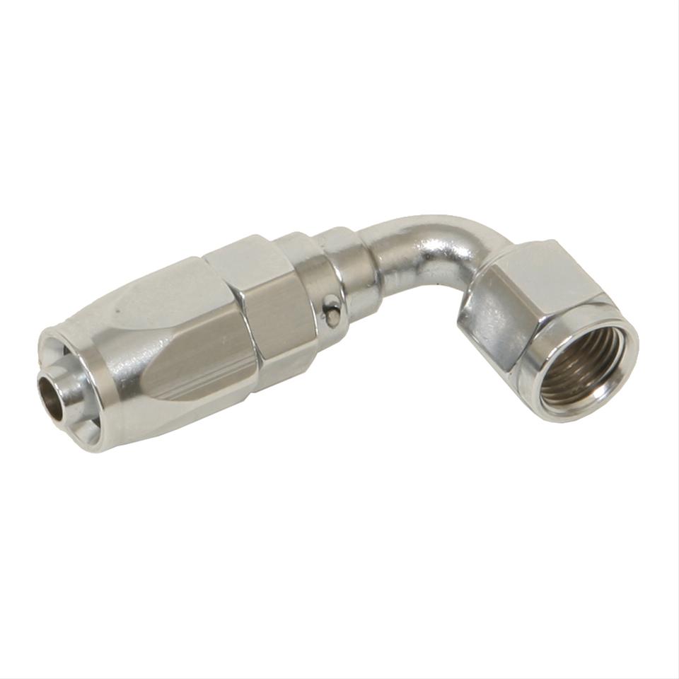Fragola -6AN x 90 Degree Pro-Flow Hose End Chrome