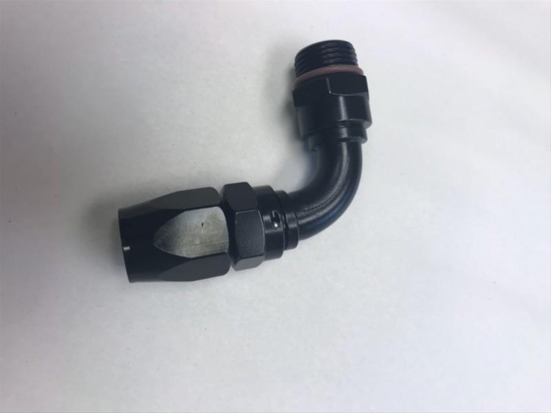 Fragola -10AN Male Rad. Fitting x 90 Degree Pro-Flow Hose End - Black