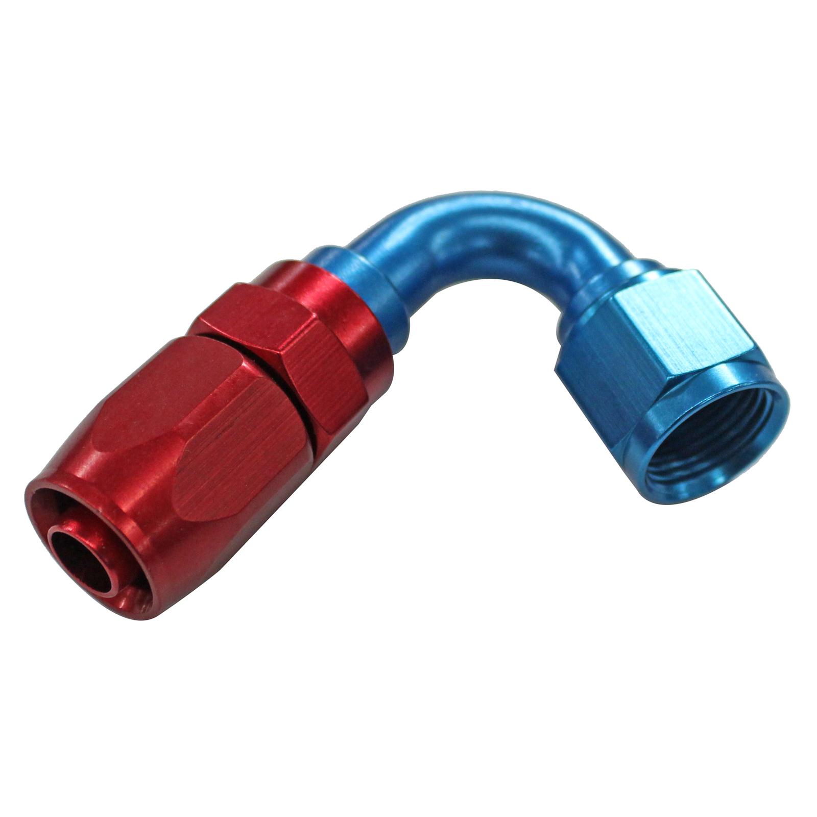 Fragola -8AN x 120 Degree Pro-Flow Hose End - Blue/Red