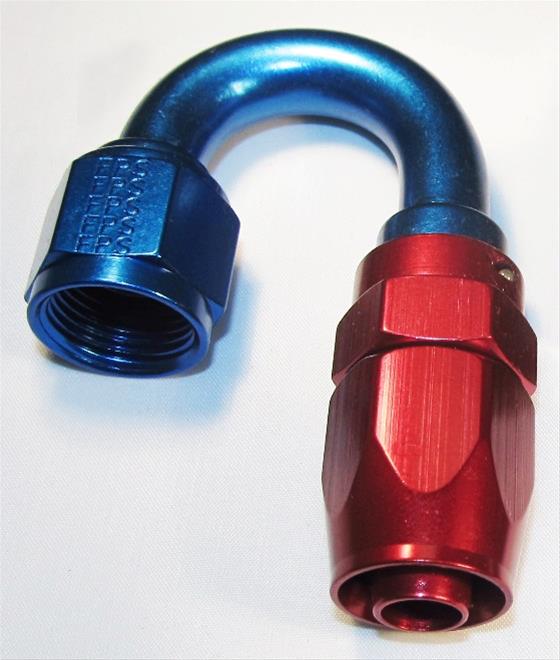 Fragola -8AN Fem x -6AN Hose 180 Degree Reducing Hose End - Blue/Red thumbnail 2