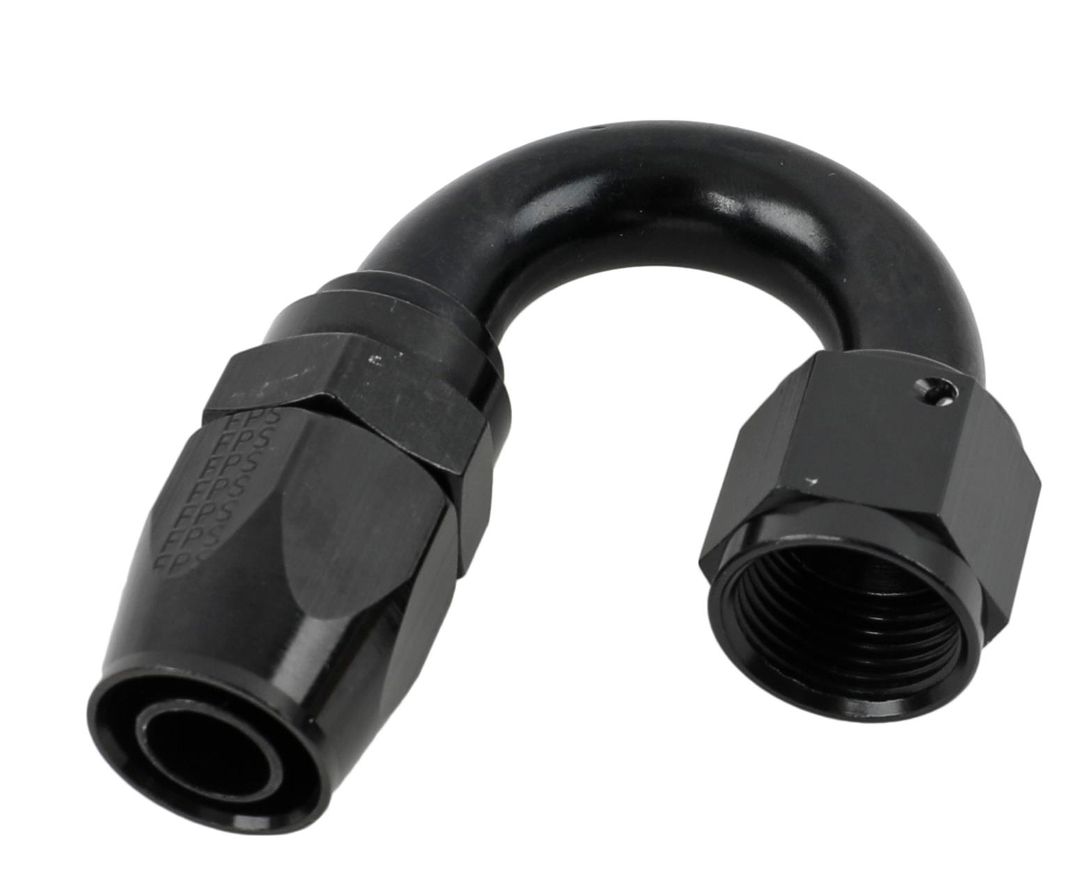 Fragola -10AN x 180 Degree Pro-Flow Hose End - Black