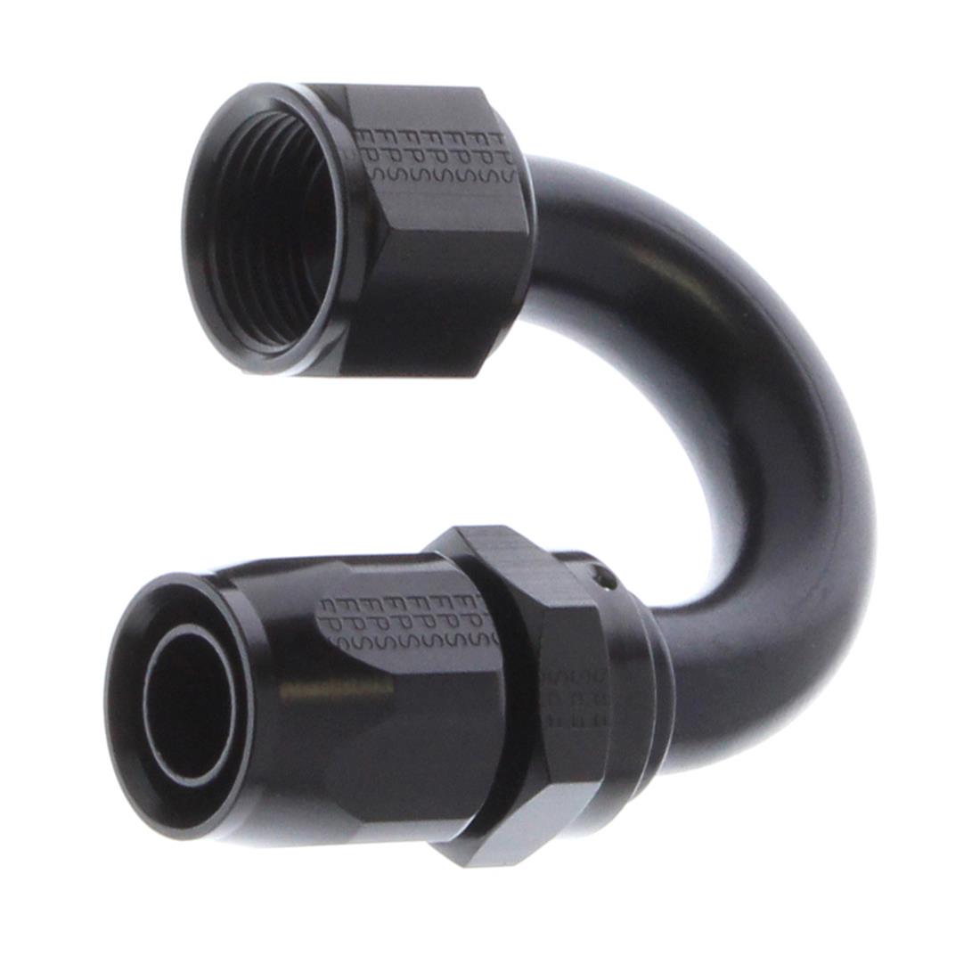 Fragola -12AN x 180 Degree Pro-Flow Hose End - Black