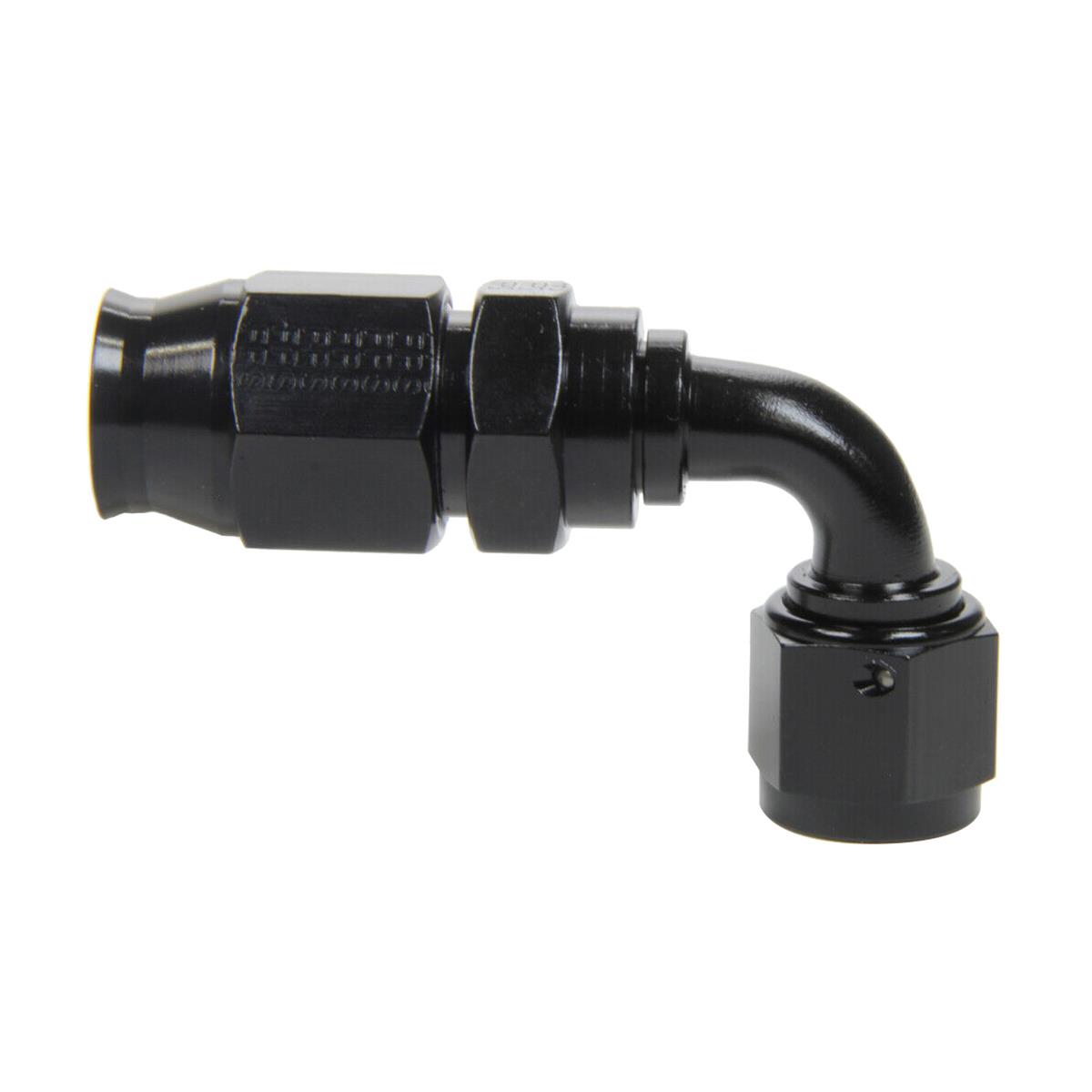 Fragola Performance Systems Race-Rite Reusable PTFE Hose Ends 2509008 Ends, Race-Rite, PTFE, -8 AN, Swivel, 90 Degree, Female Threads, Aluminum, Black Anodized, Each thumbnail 2