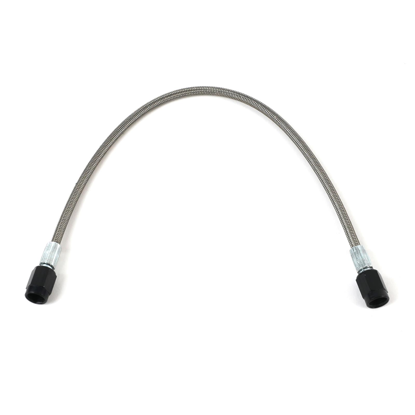 Fragola -2AN Brake Line w/ -3AN Black Alum. Nuts 12in