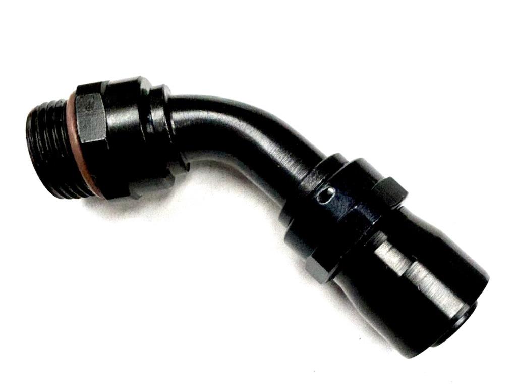 Fragola -12AN Male Rad. Fitting x 45 Degree Sport Crimp Hose End