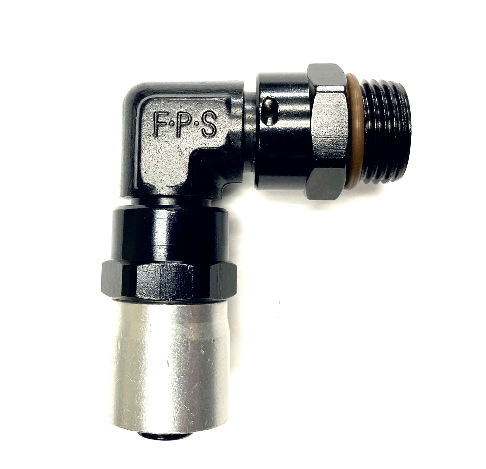Fragola -8AN x 90 Degree Sport Crimp Hose End x -10AN Male ORB (7/8-14)