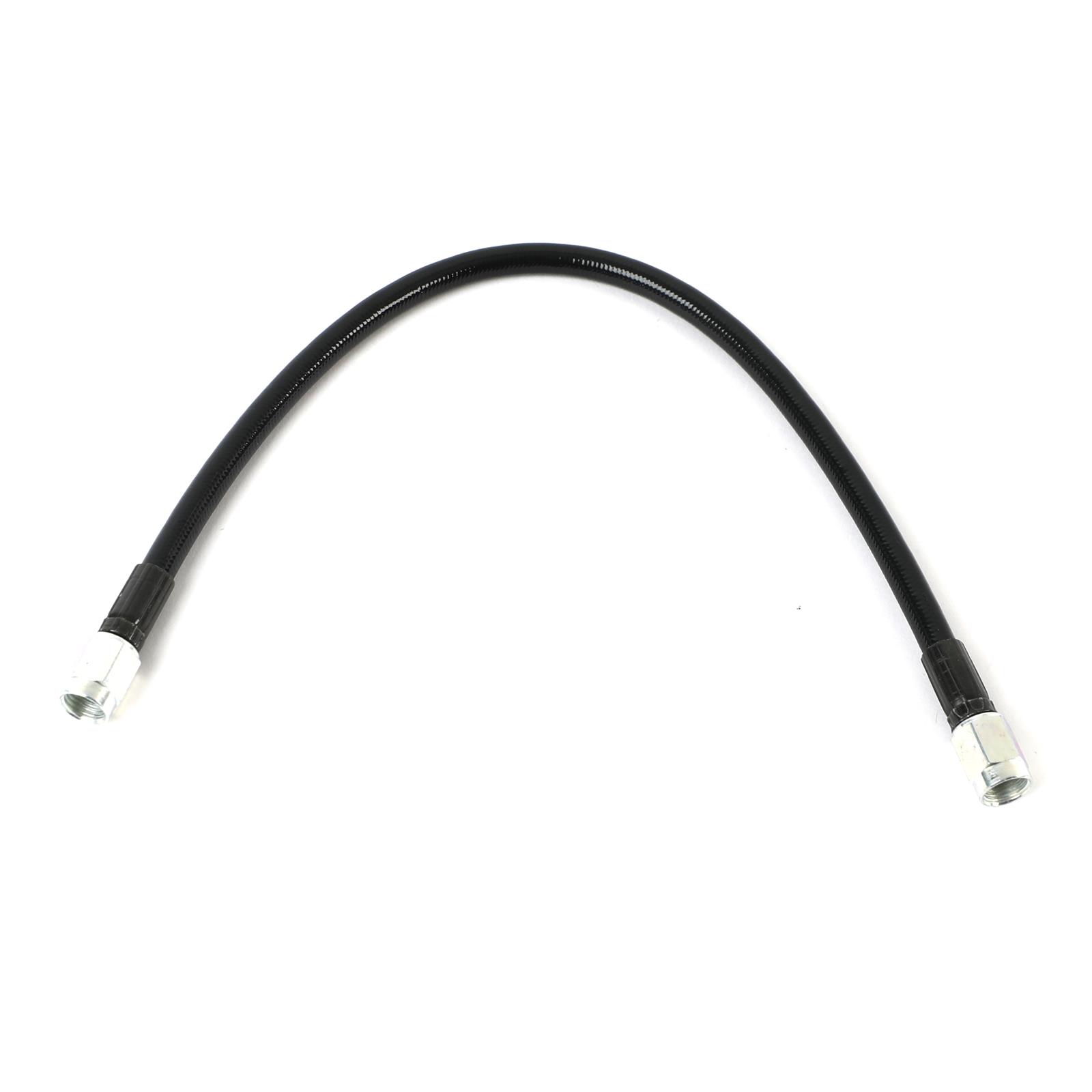 Fragola -3AN Black Covered Assembly Straight x Straight 12in