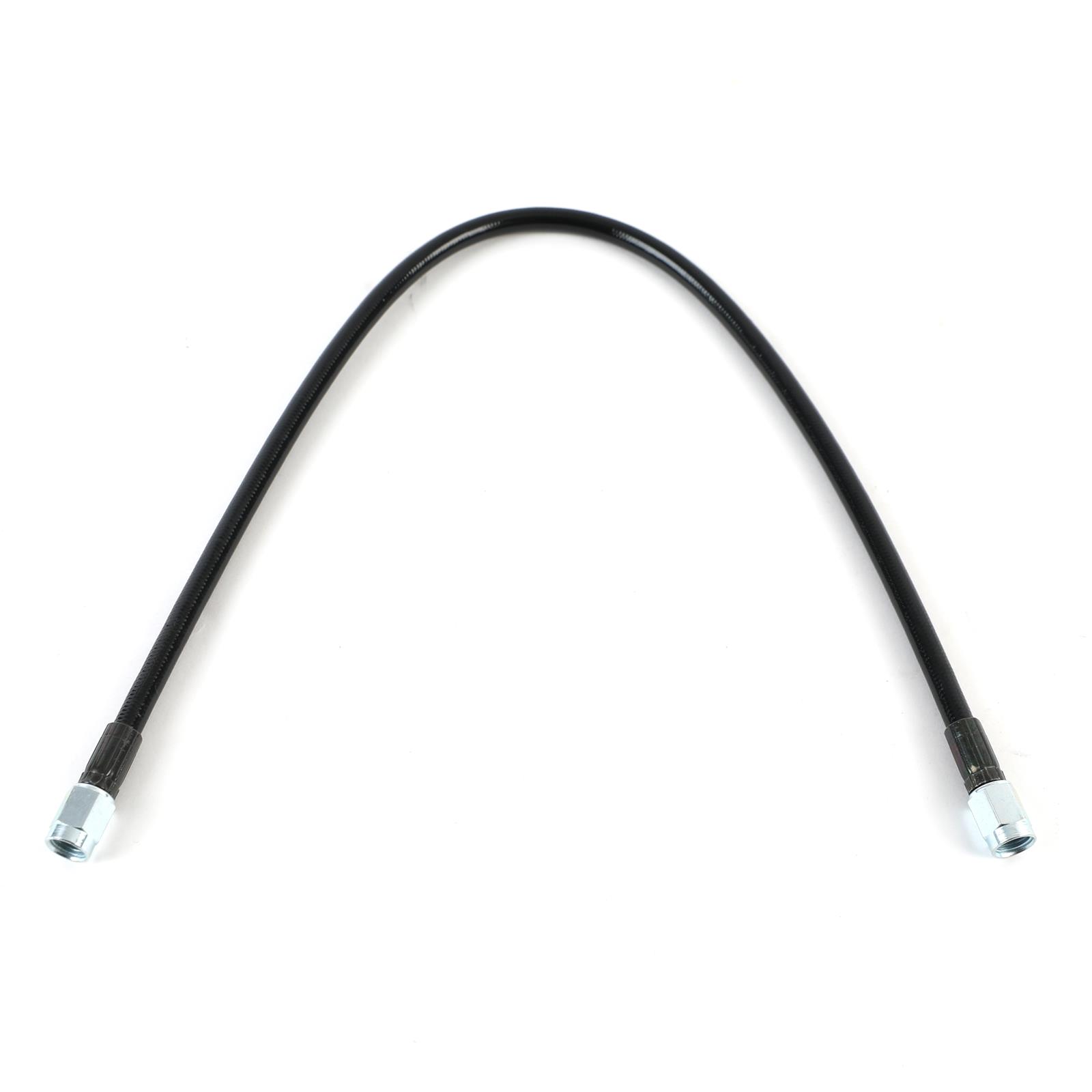 Fragola -3AN Black Covered Assembly Straight x Straight 18in