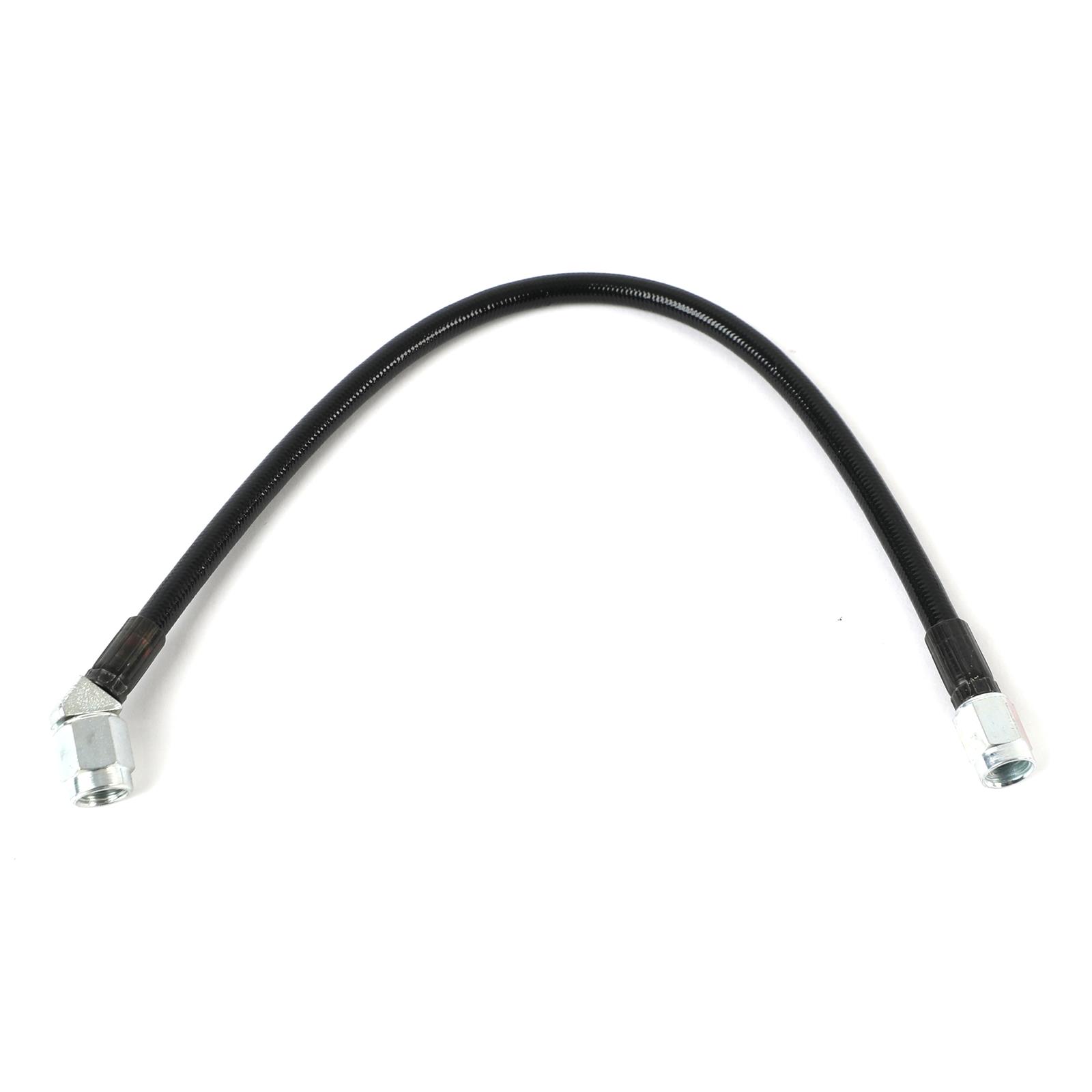 Fragola -3AN Black Covered Assembly Straight x 45 Degree 12in