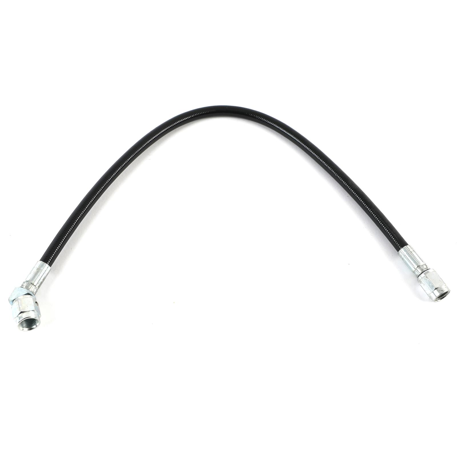 Fragola -3AN Black Covered Assembly Straight x 45 Degree 14in