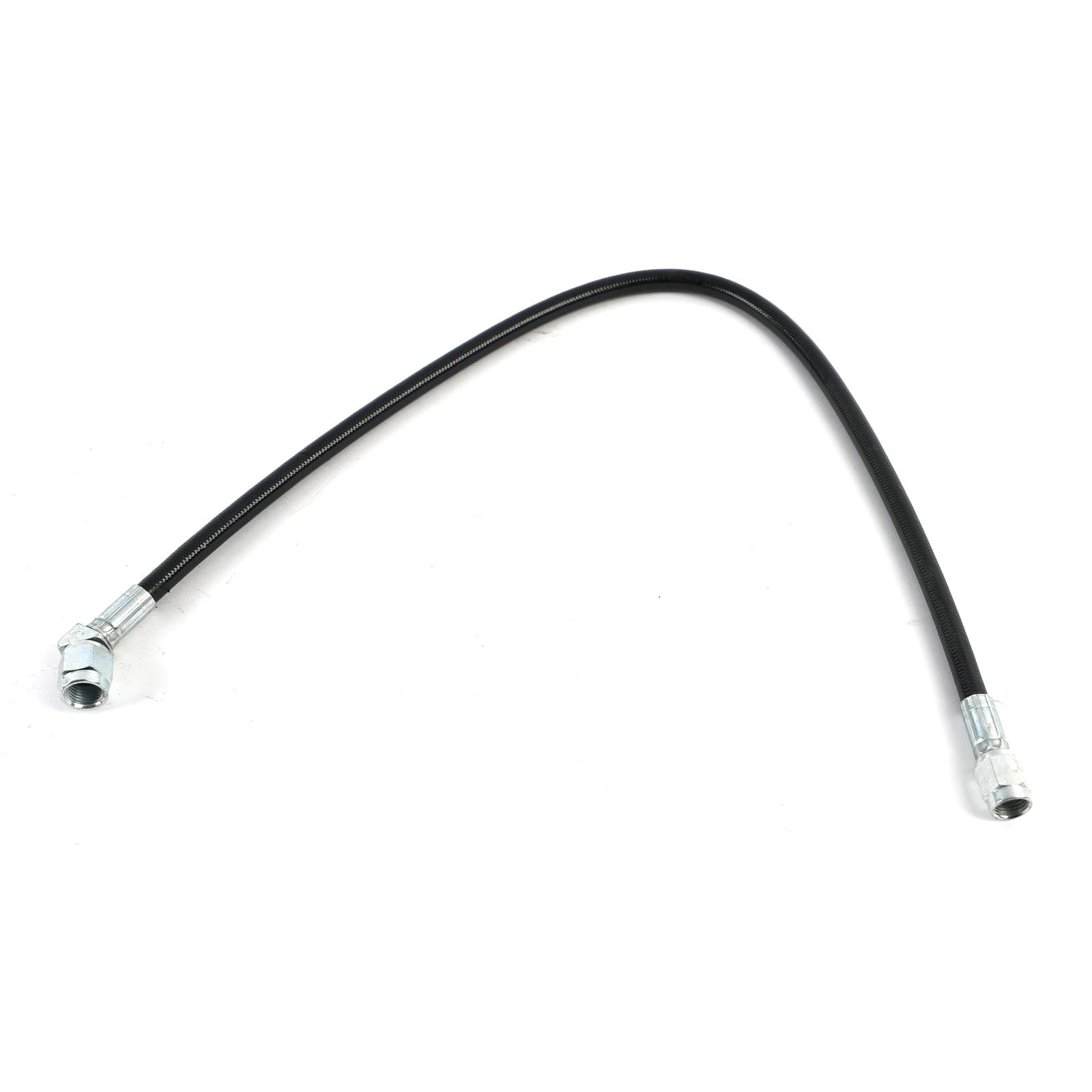 Fragola -3AN Black Covered Assembly Straight x 45 Degree 18in