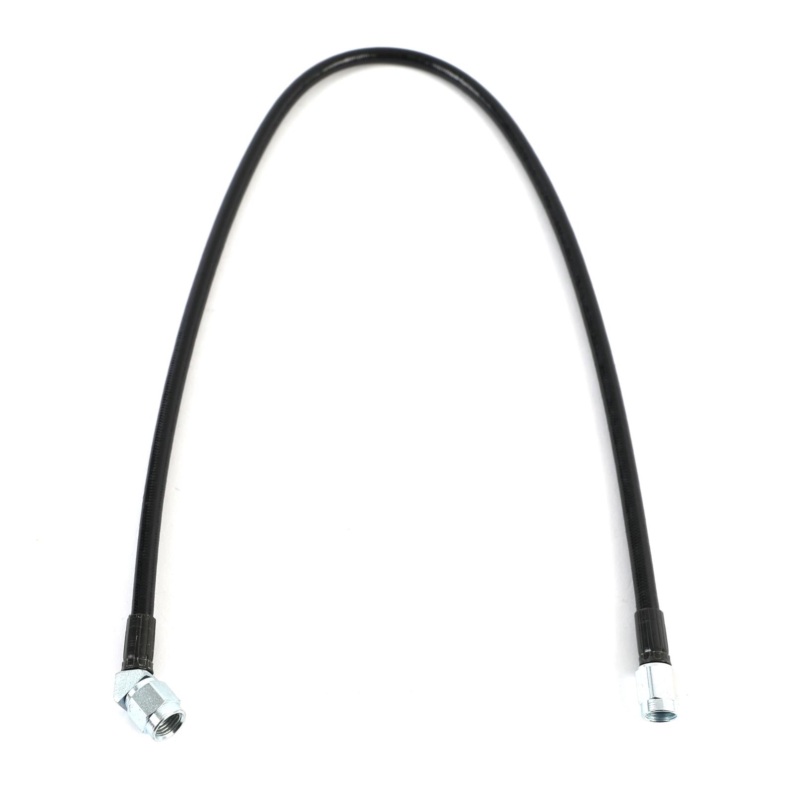 Fragola -3AN Black Covered Assembly Straight x 45 Degree 24in
