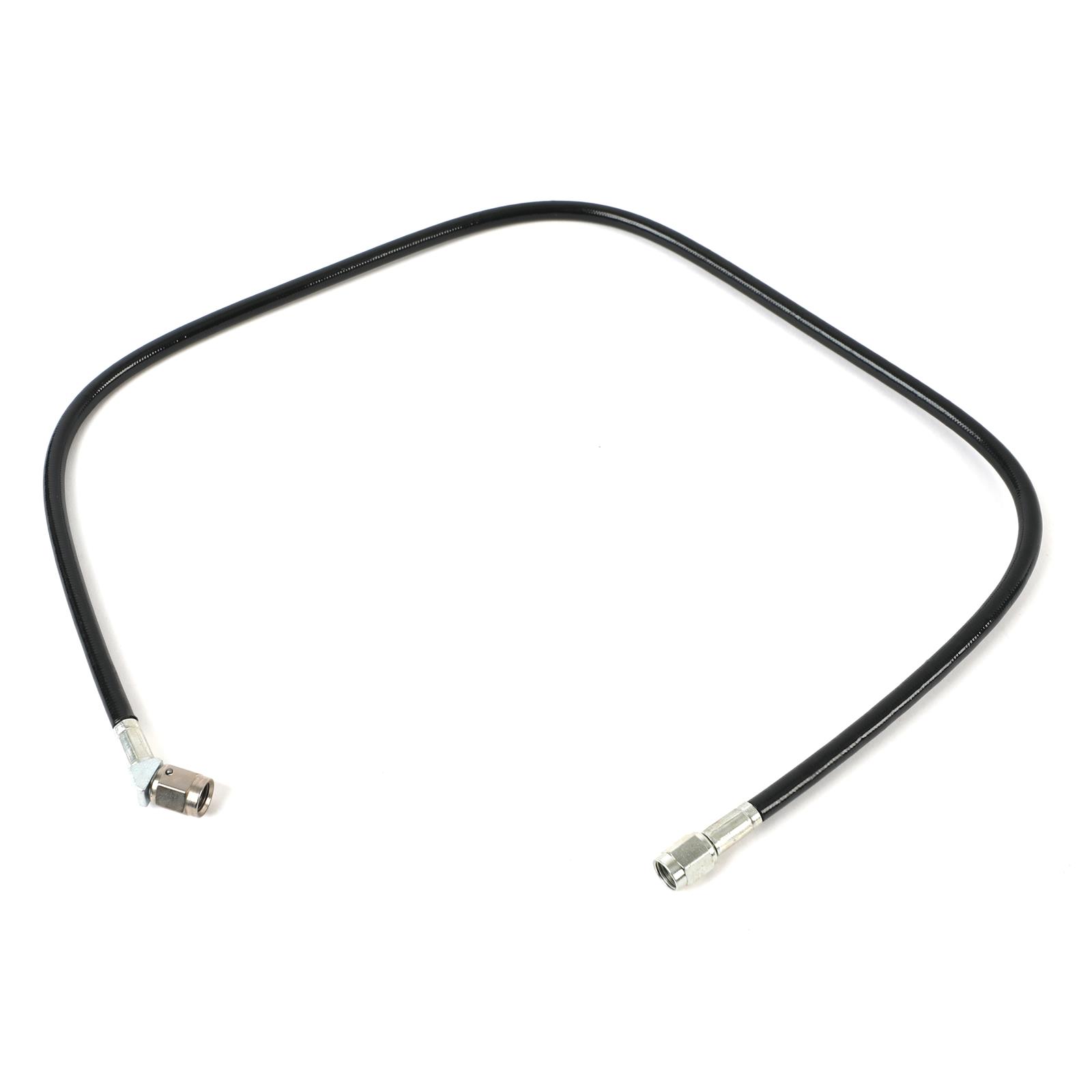 Fragola -3AN Black Covered Assembly Straight x 45 Degree 30in