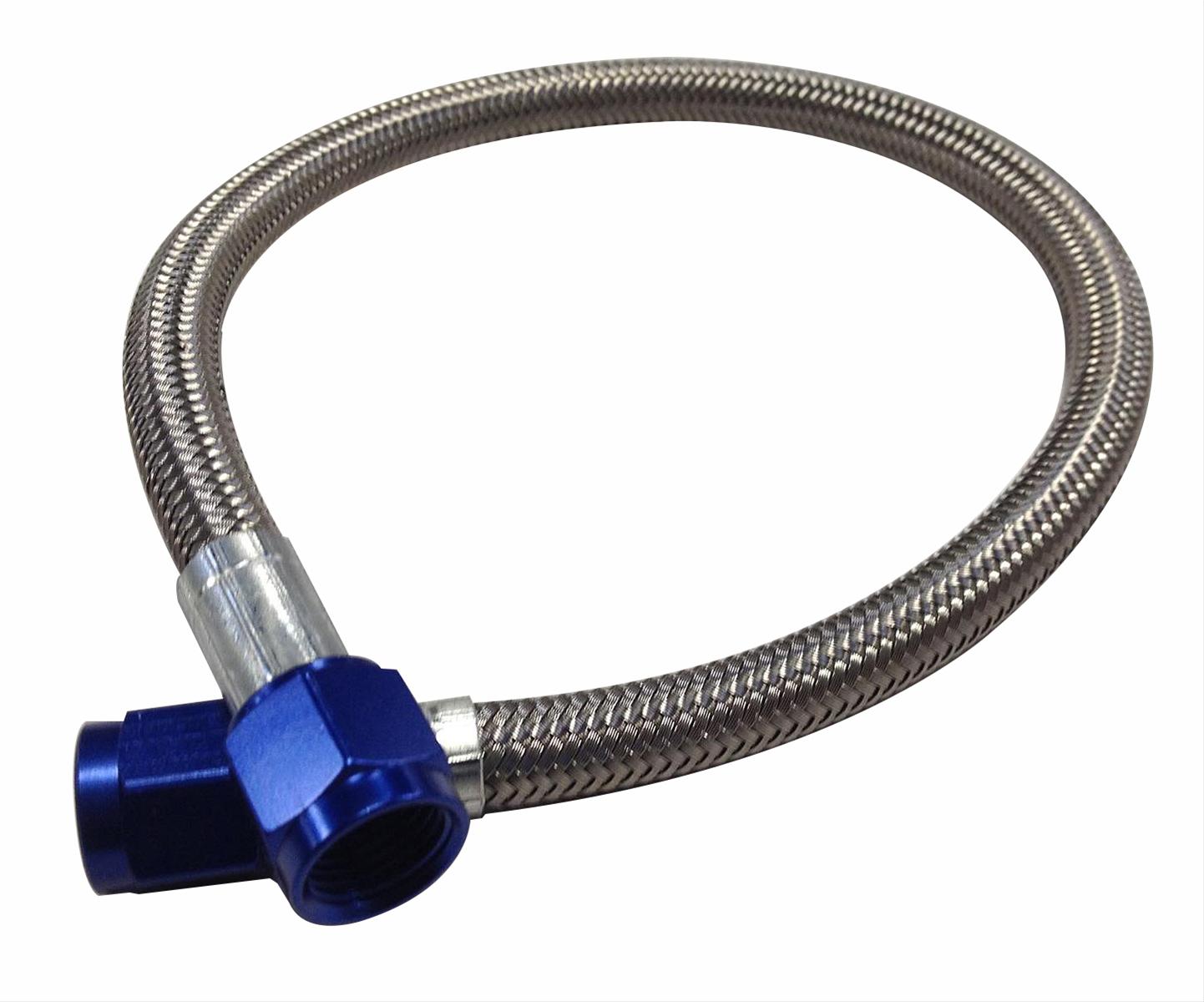 Fragola -4AN Hose Assembly Straight x Straight 168in Blue Nuts Nitrous Supply Line (14 Feet)