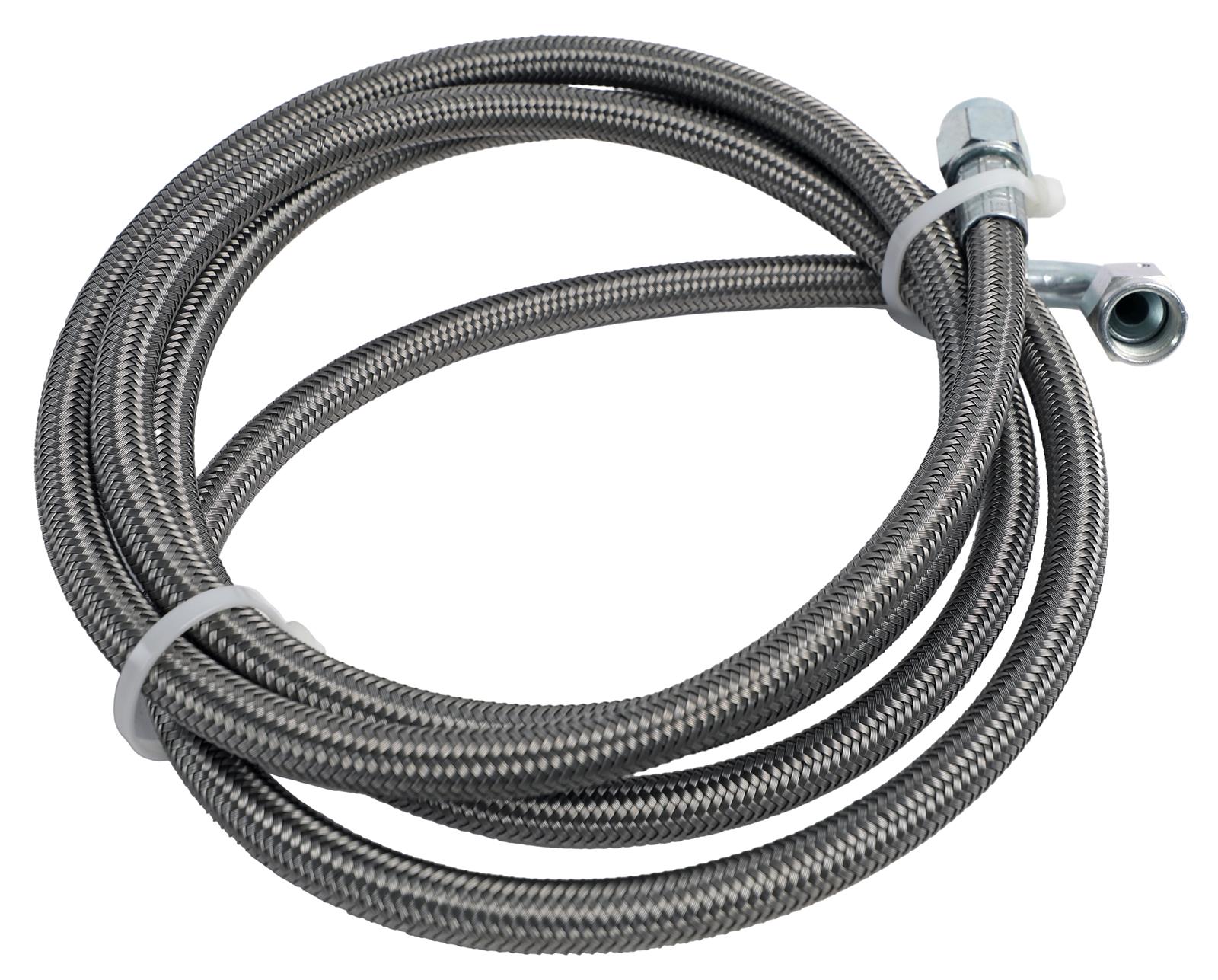 Fragola -6AN Hose Assembly Straight x 90 Degree Steel Nut 84in