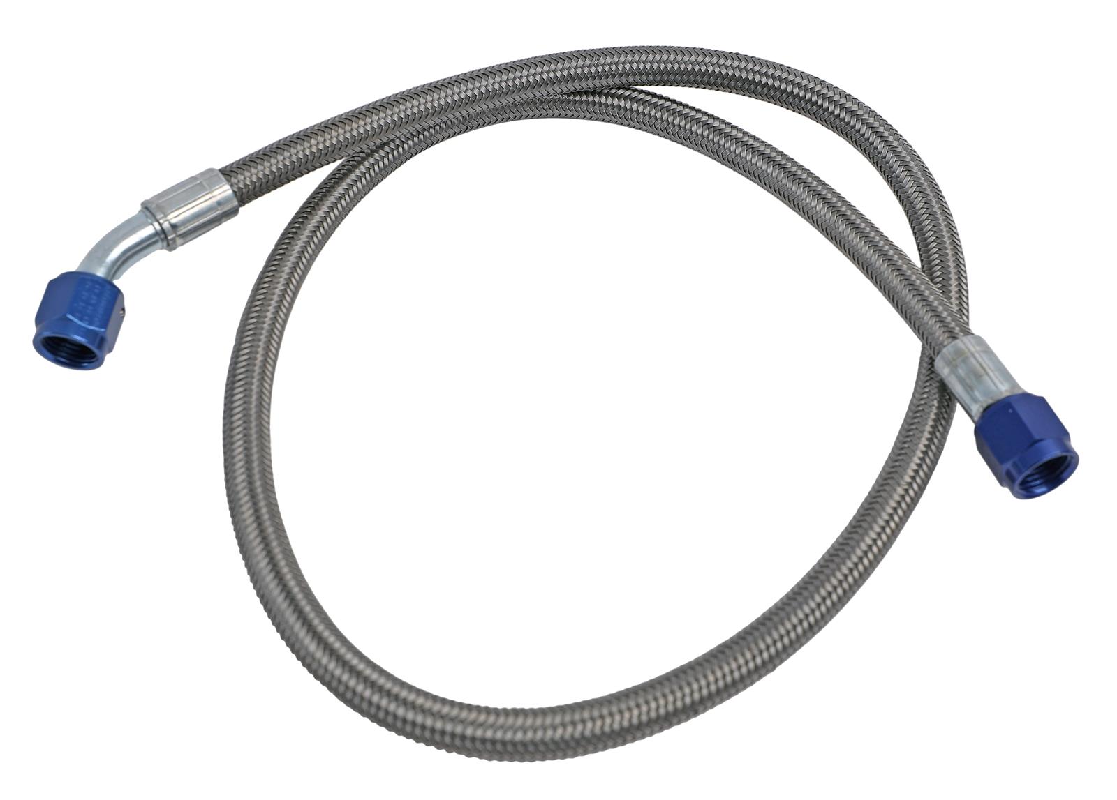 Fragola -6AN Hose Assembly Straight x 45 Degree Alum Nut 36in