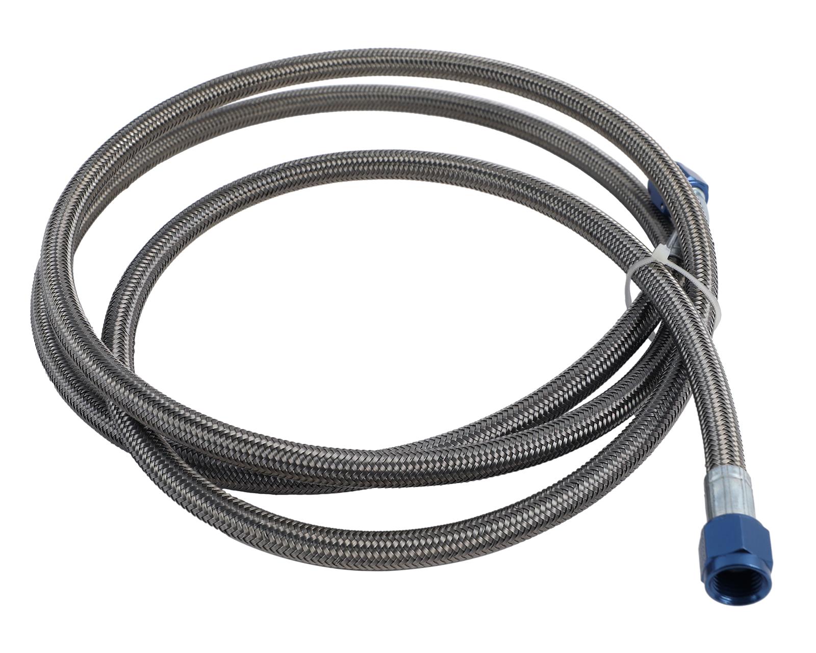 Fragola -6AN Hose Assembly Straight x 45 Degree Alum Nut 84in