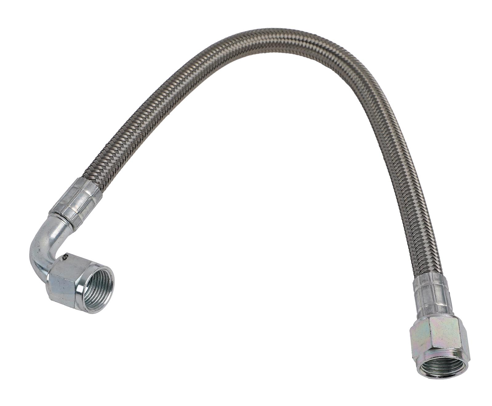 Fragola -8AN Hose Assembly Straight x 90 Degree Steel Nut 16in