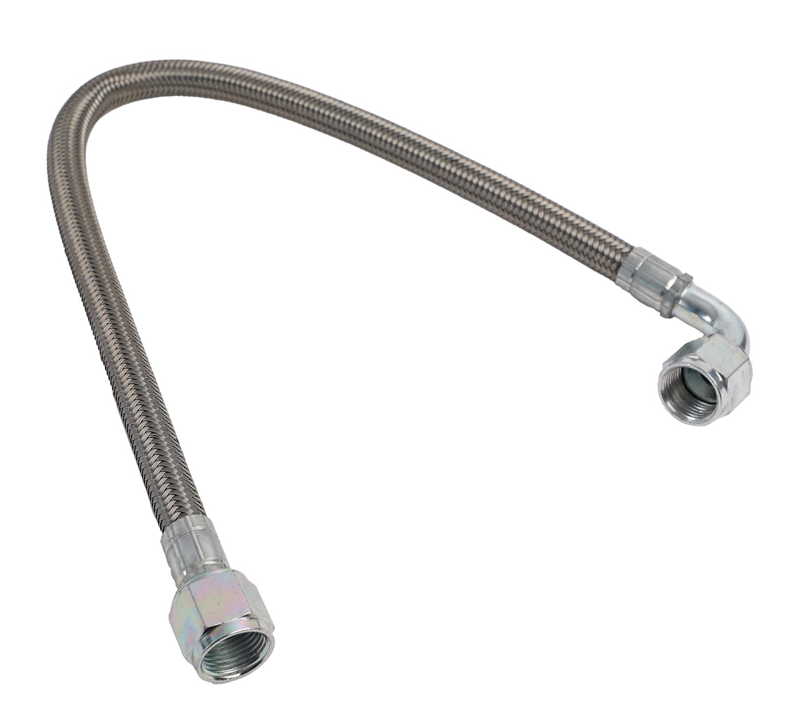 Fragola -8AN Hose Assembly Straight x 90 Degree Steel Nut 20in