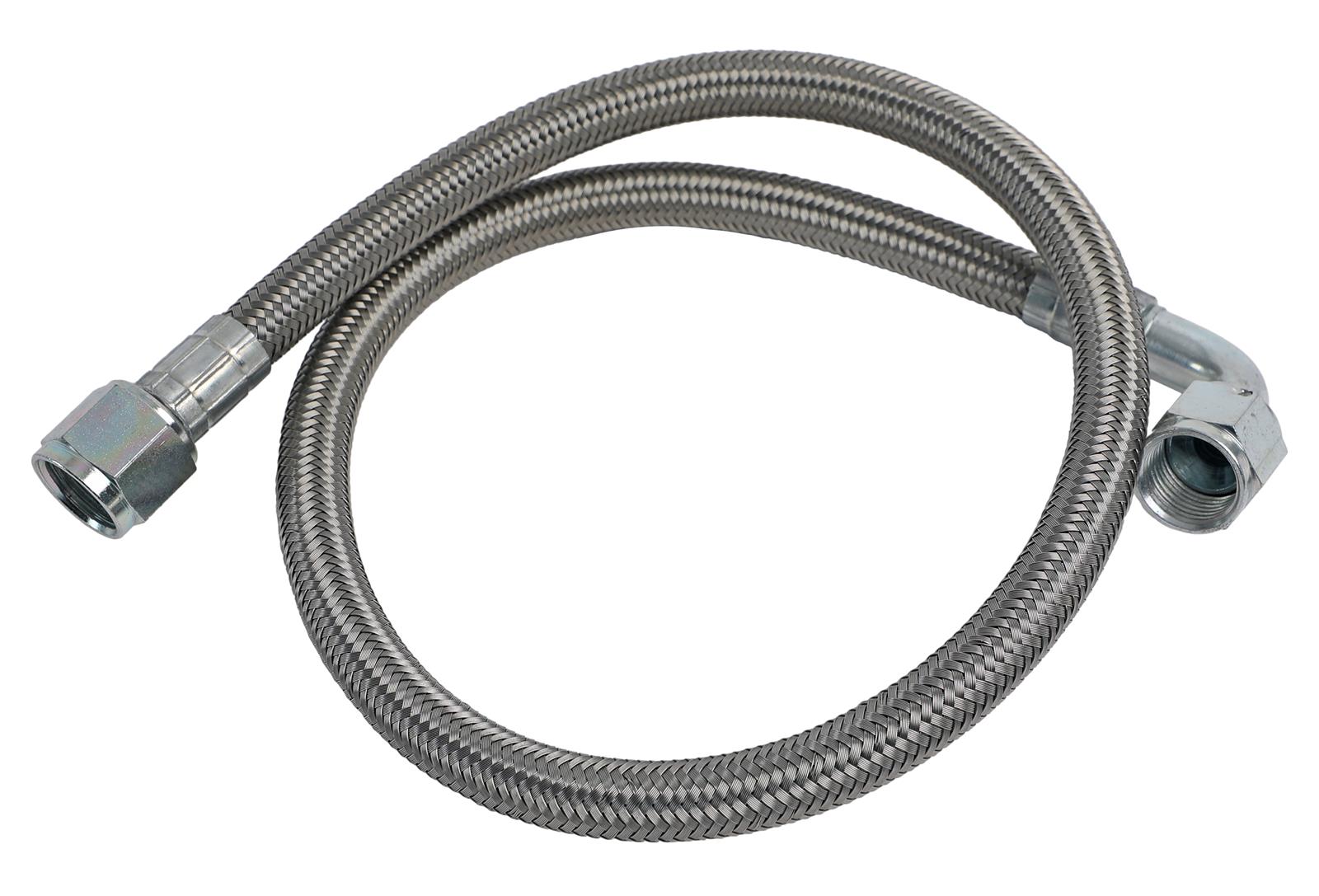 Fragola -8AN Hose Assembly Straight x 90 Degree Steel Nut 30in