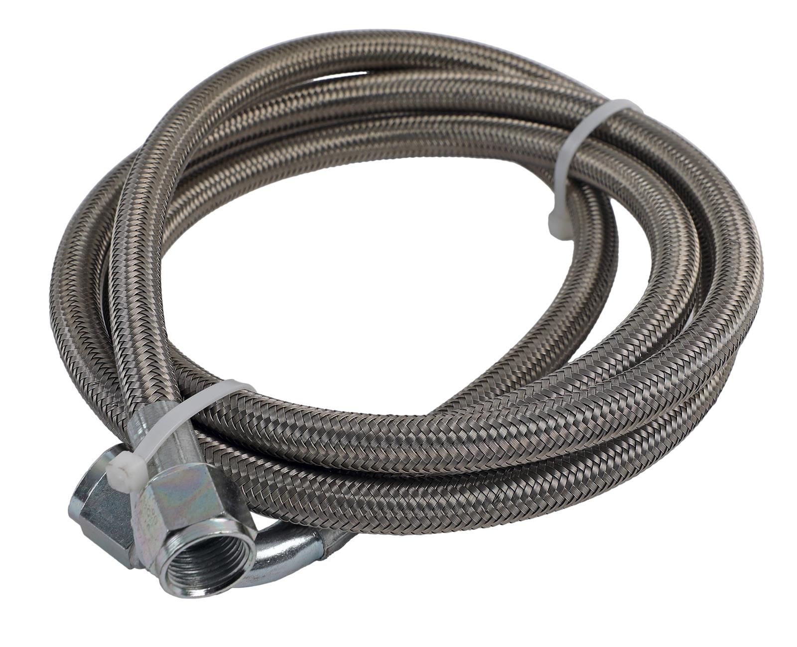 Fragola -8AN Hose Assembly Straight x 90 Degree Steel Nut 84in