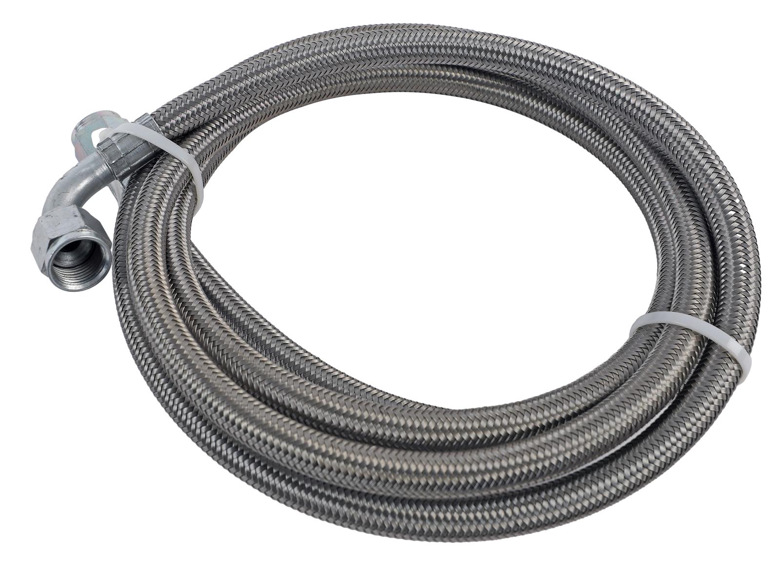 Fragola -8AN Hose Assembly Straight x 90 Degree Steel Nut 96in