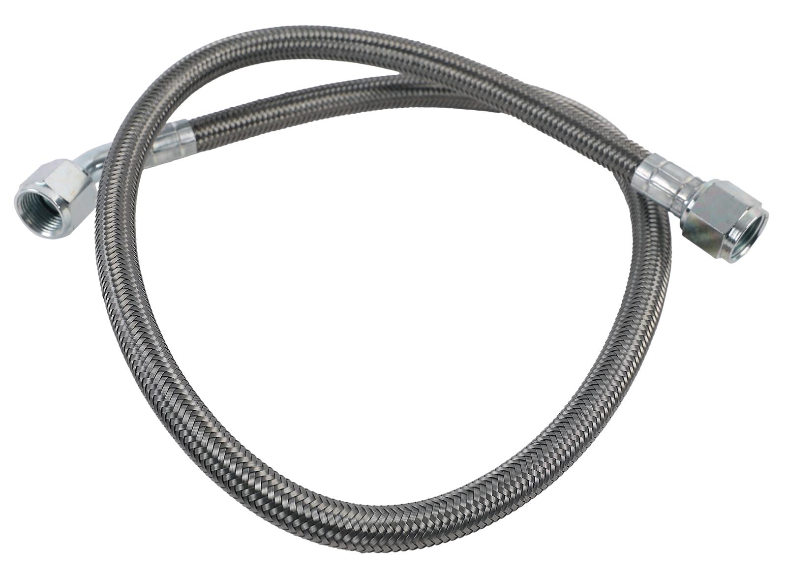 Fragola -8AN Hose Assembly Straight x 45 Degree Steel Nut 36in