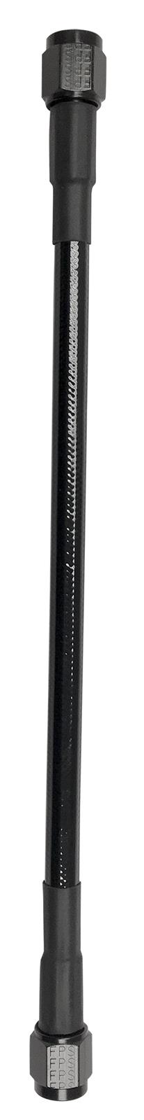 Fragola Performance Systems 6000 Series PTFE-Lined Braided Stainless Pre-Made Hoses 412-1-1-36-BL Hose, PTFE Lined, Steel, Black Covered, 36 in. Length, -4 AN Straight Fittings, Female Threads, Each
