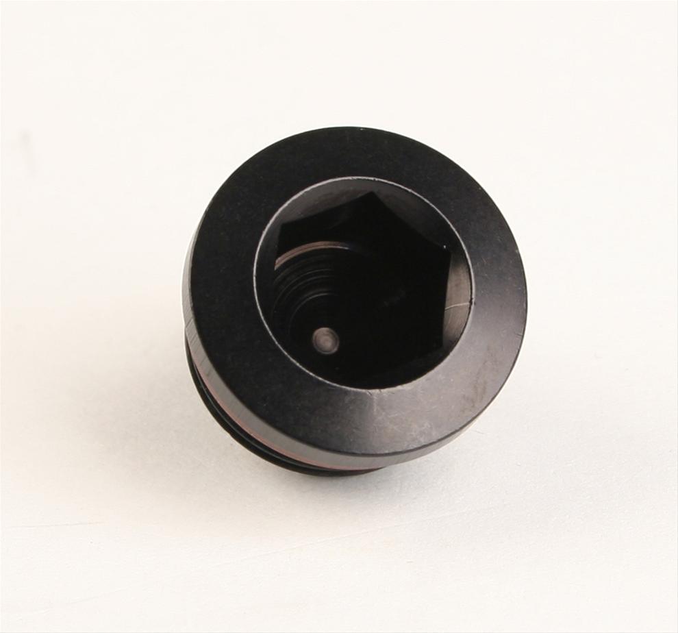 Fragola -8AN (3/4-16) Socket Hex Port Plug - Black thumbnail 2