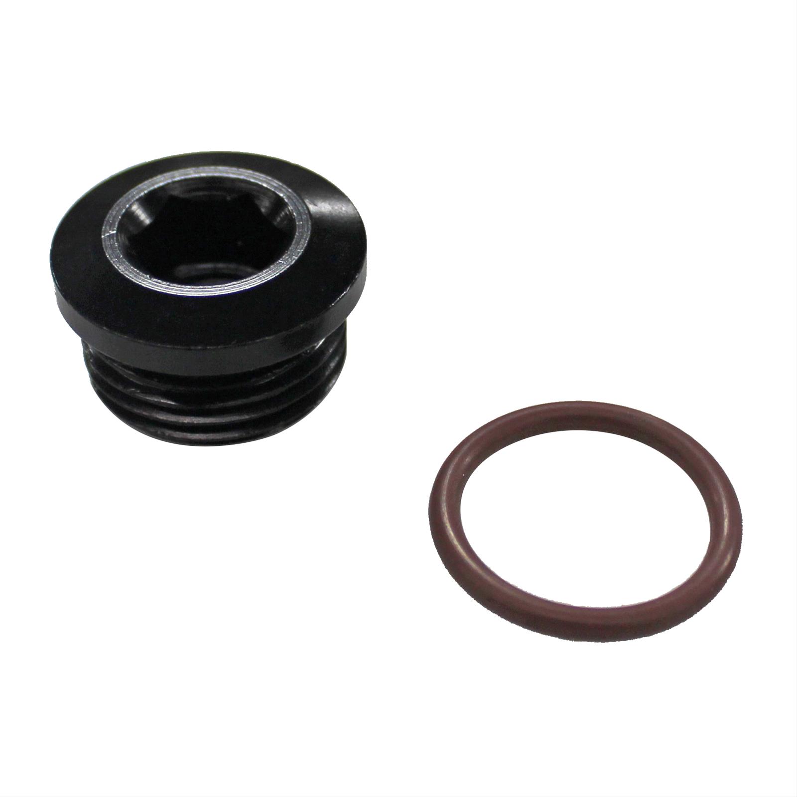 Fragola -10AN (7/8-14) Socket Hex Port Plug - Black