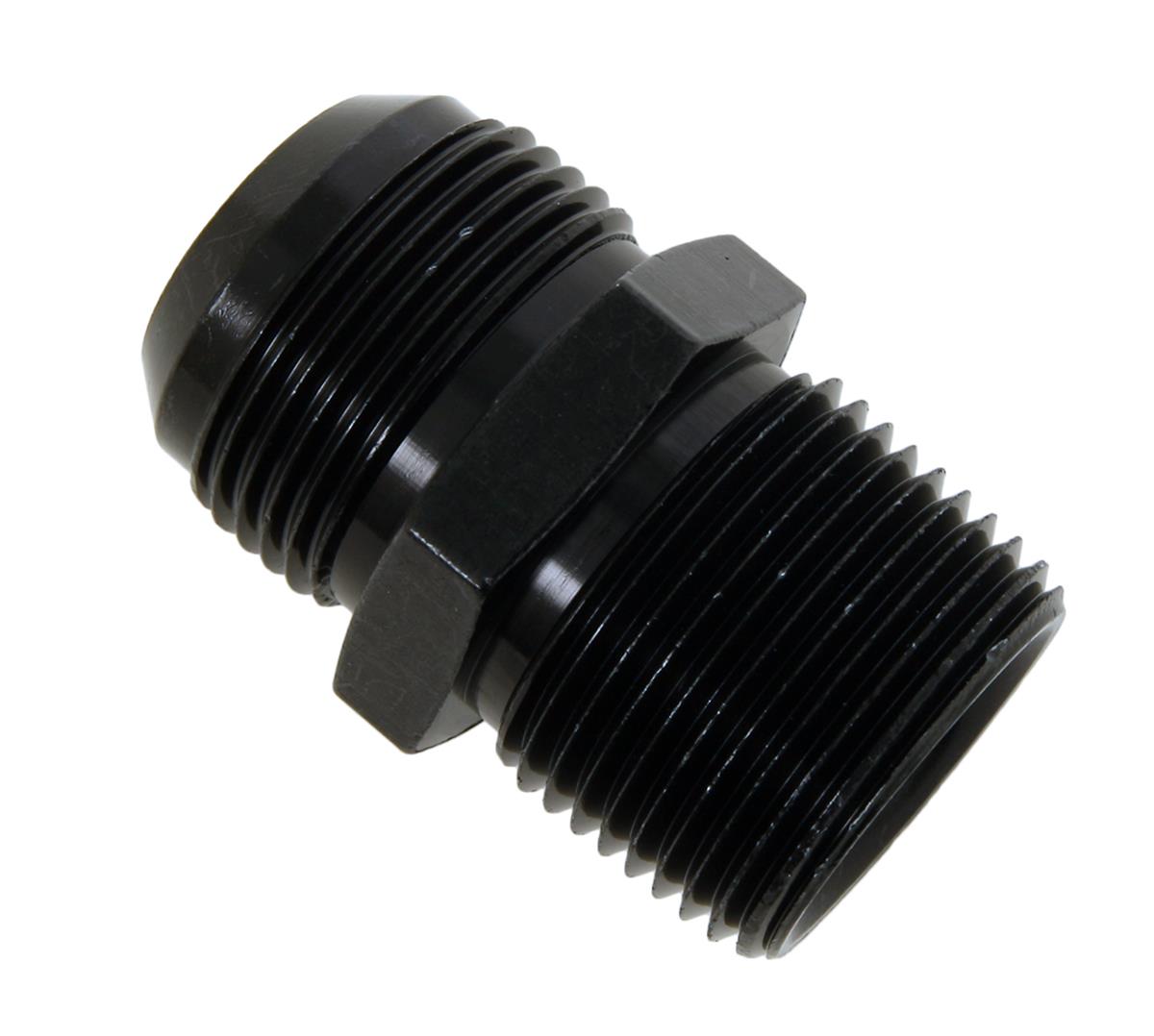 Fragola -16AN x 1 NPT Straight Adapter - Black thumbnail 2