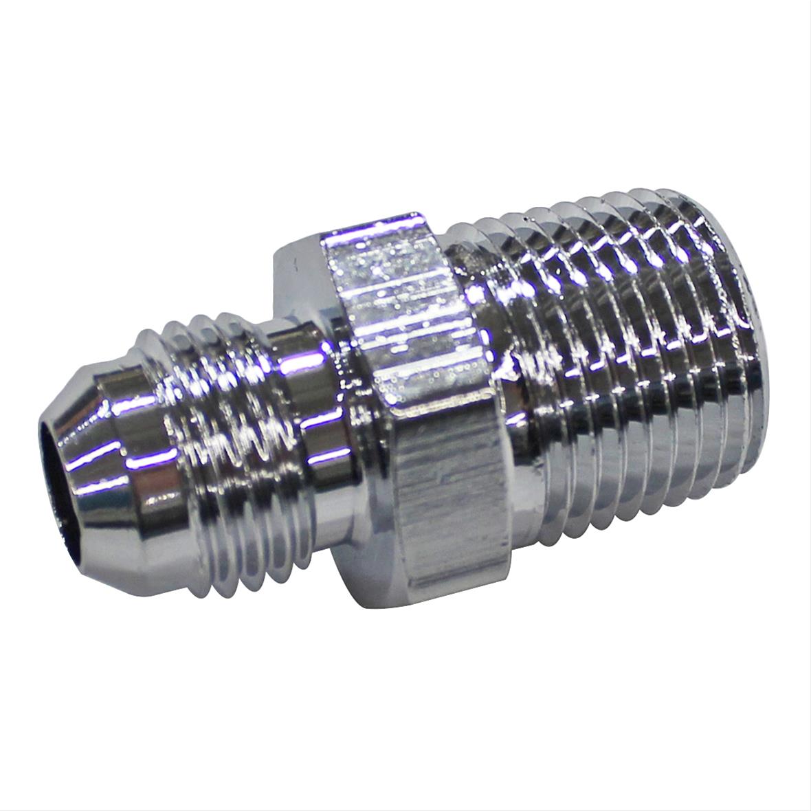 Fragola -6AN x 3/8 NPT Straight Adapter - Chrome thumbnail 2