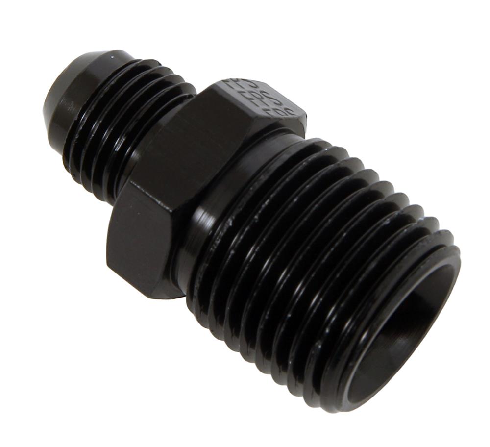 Fragola -6AN x 1/2 NPT Straight Adapter - Black thumbnail 2
