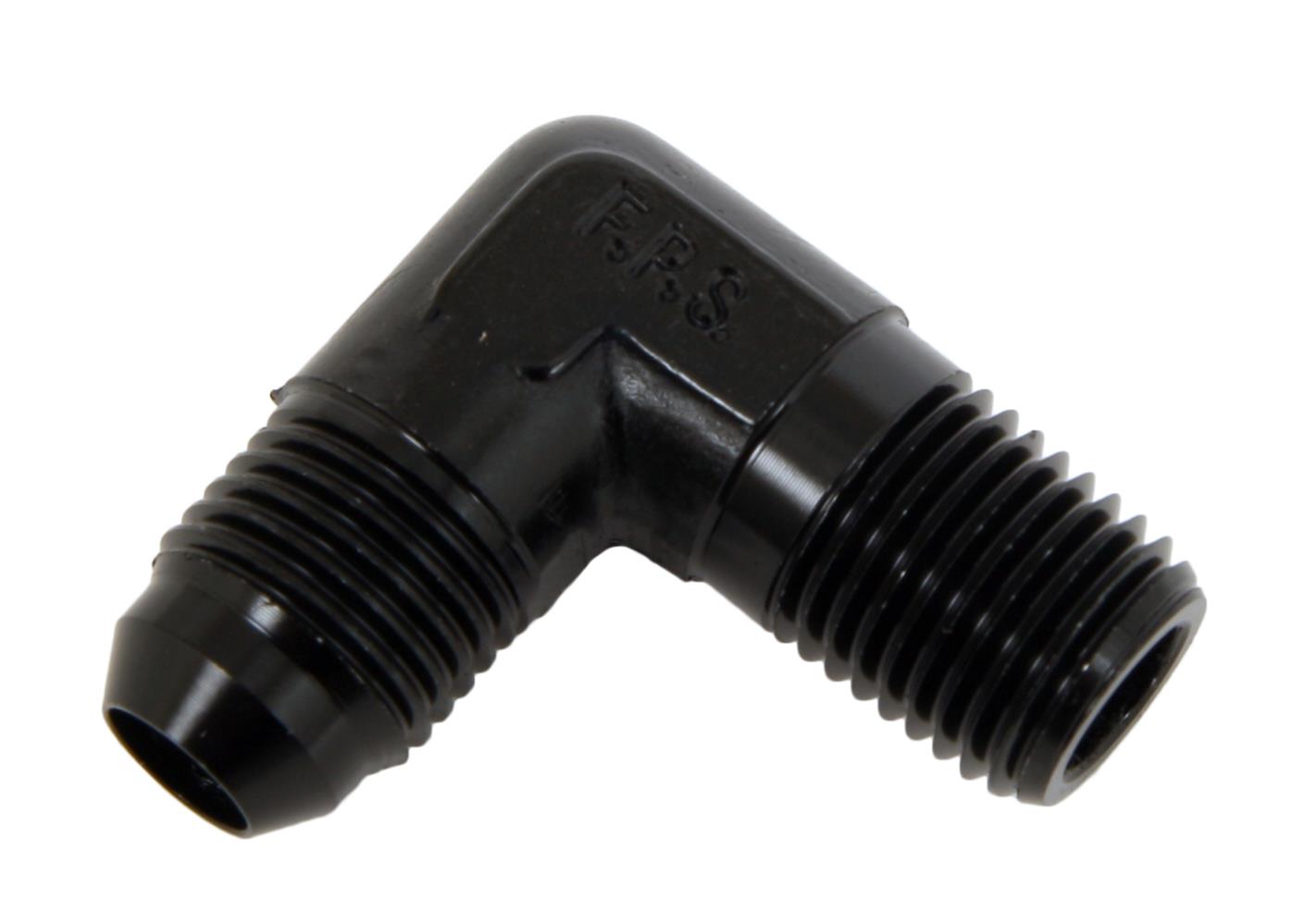 Fragola -6AN x 1/4 NPT 90 Degree Adapter - Black thumbnail 2