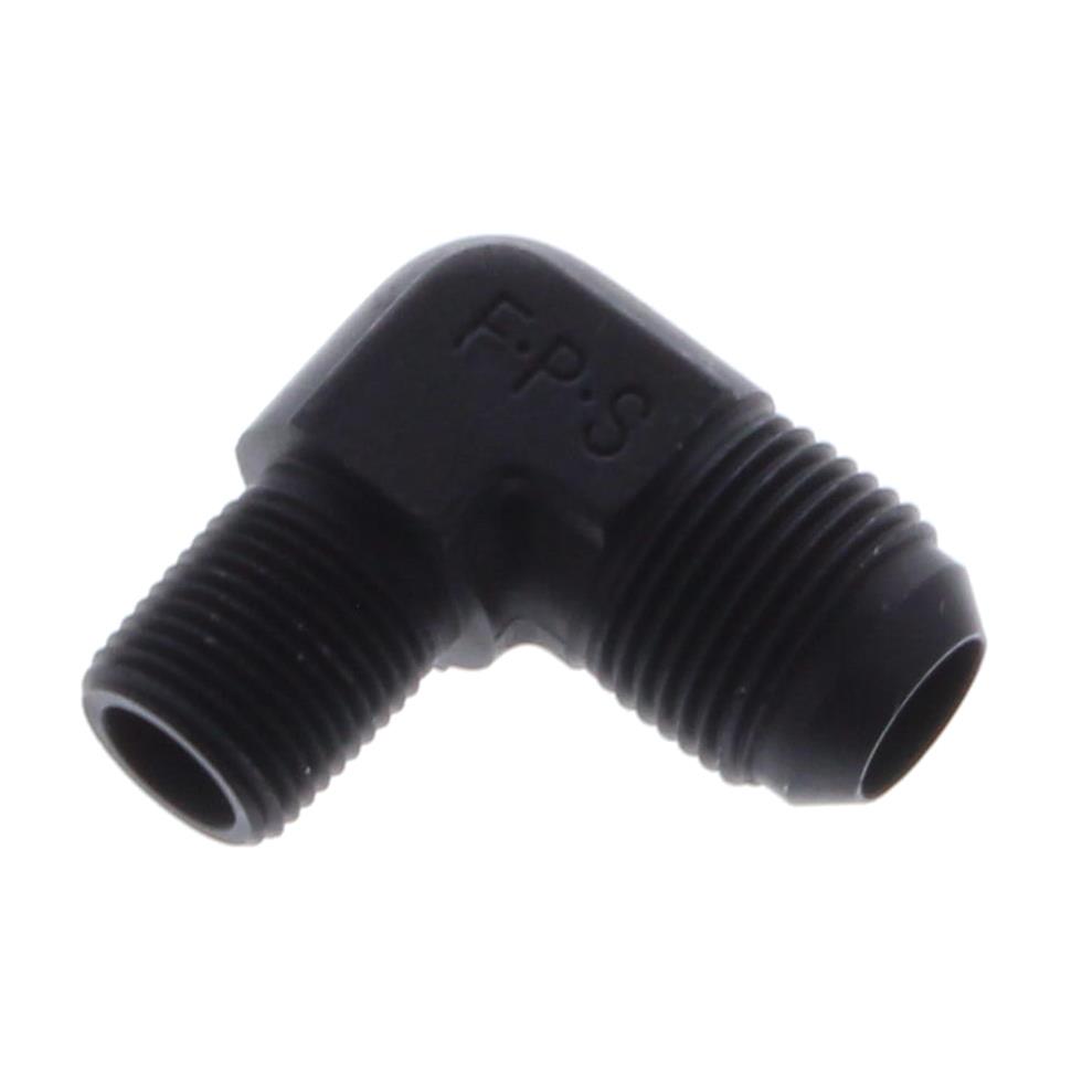Fragola -12AN x 1/2 NPT 90 Degree Adapter - Black thumbnail 2