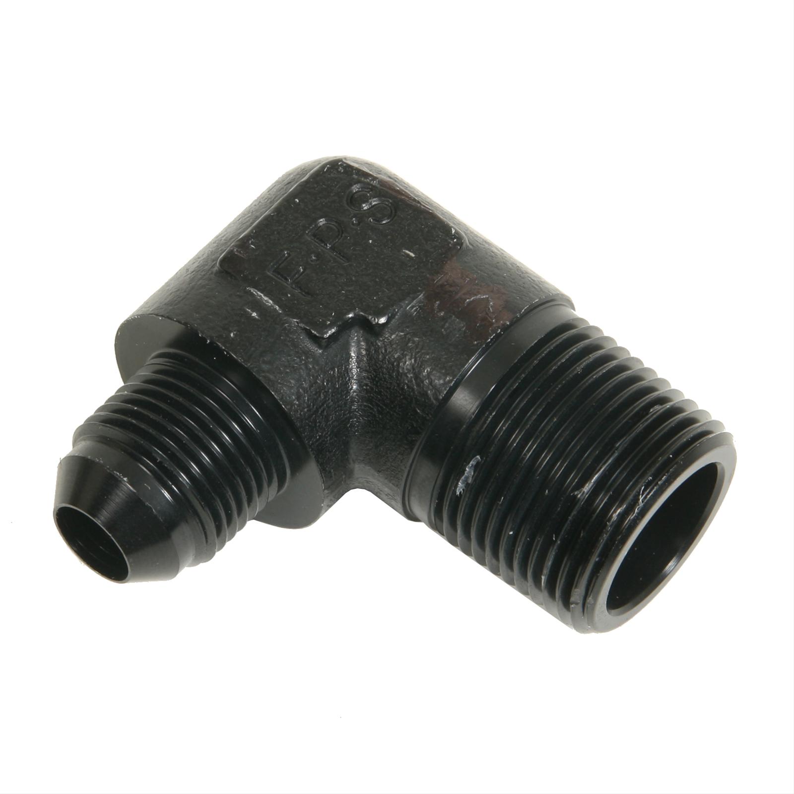 Fragola -8AN x 3/4 NPT 90 Degree Adapter - Black