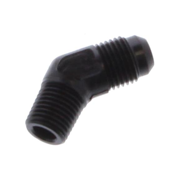 Fragola -6AN x 1/4 NPT 45 Degree Adapter - Black thumbnail 2