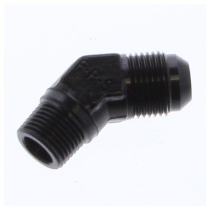 Fragola -8AN x 3/8 NPT 45 Degree Adapter - Black thumbnail 2
