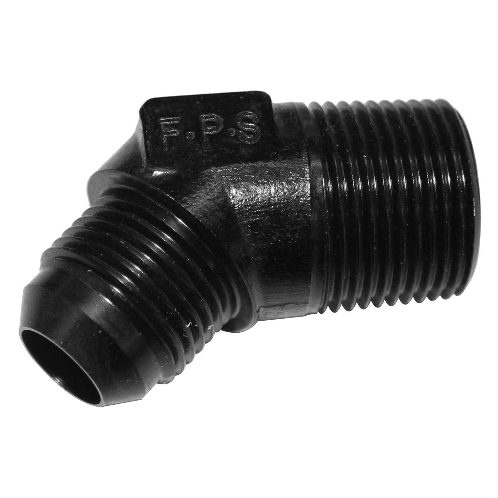 Fragola -10AN x 3/4 NPT 45 Degree Adapter - Black